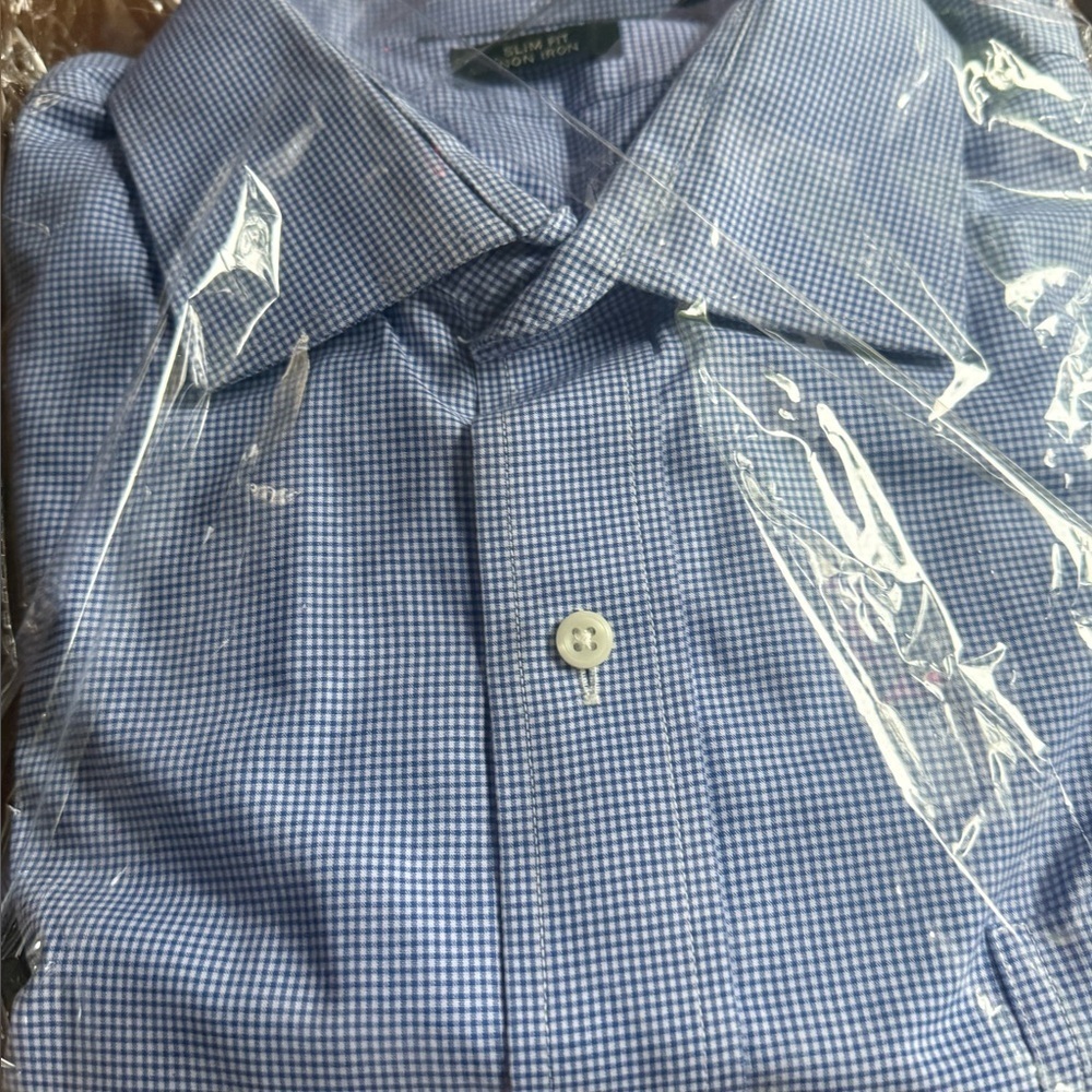 Ralph Lauren Men's Blue Shirt. slim fit, 17.5 / 32-33. EA025